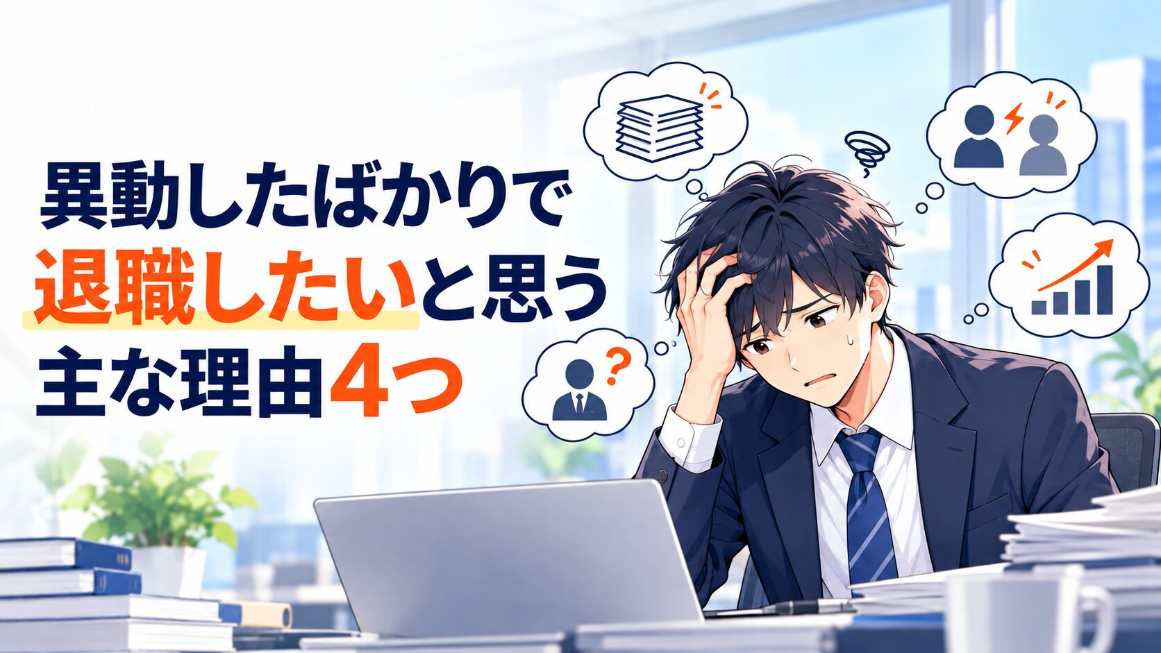 異動したばかりで退職したいと思う主な理由4つ