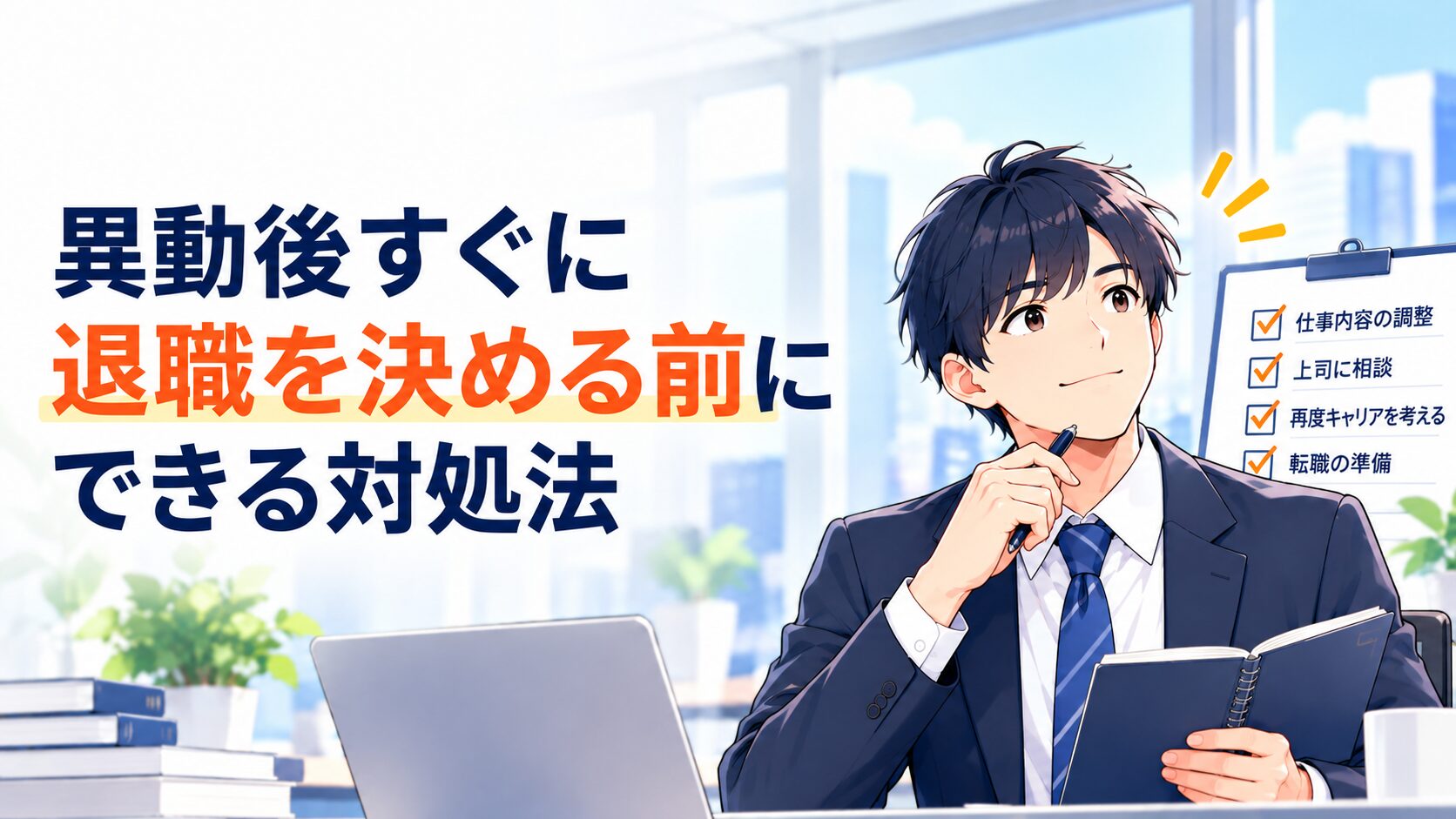 異動後すぐに退職を決める前にできる対処法
