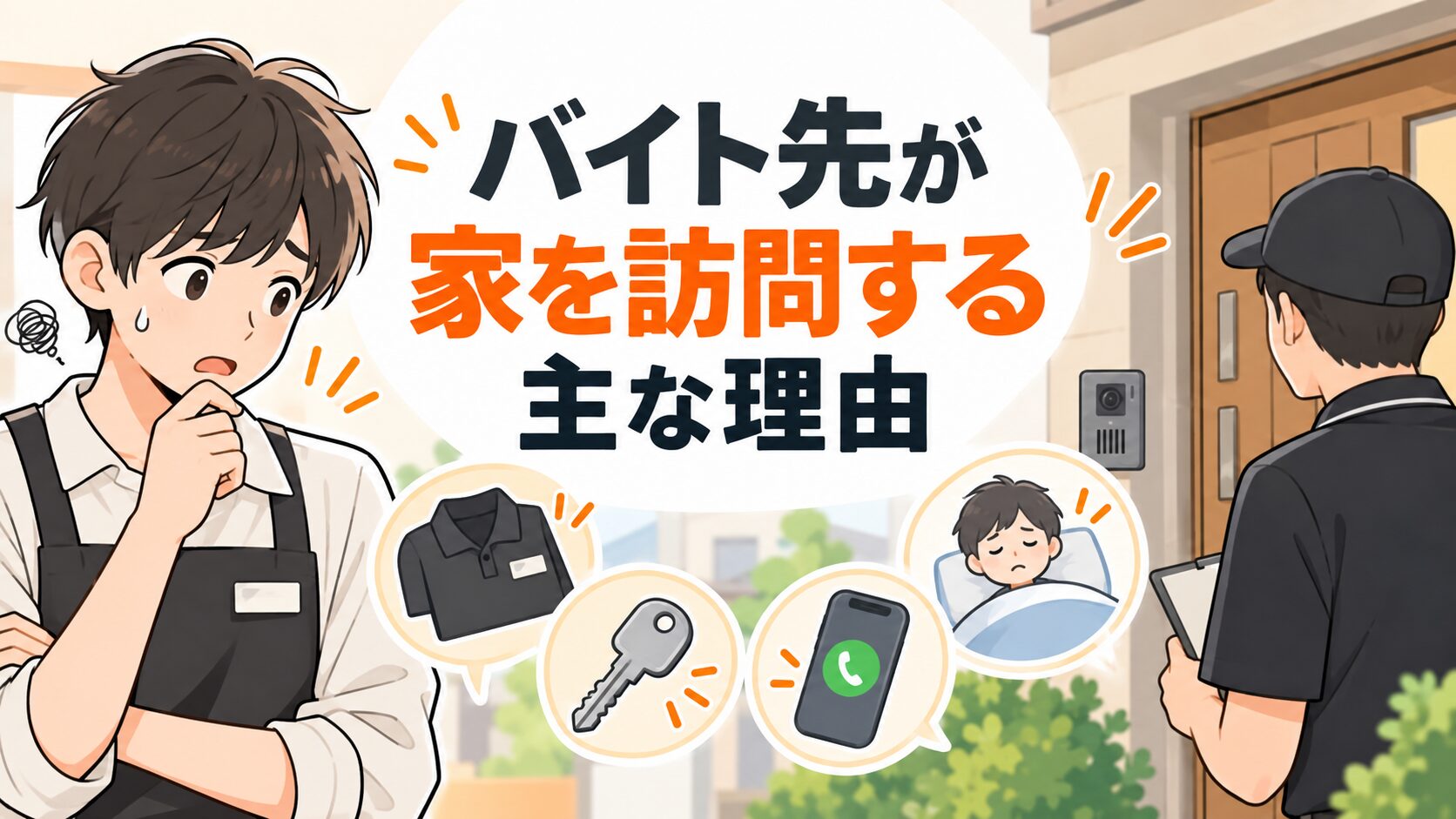 バイト先が家を訪問する主な理由