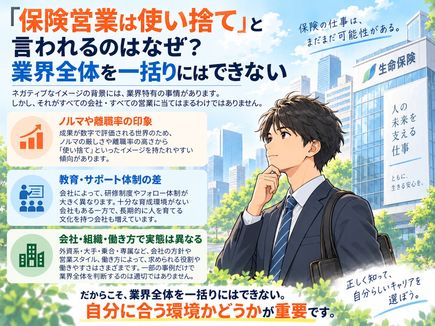「生命保険営業は使い捨て」と言われるのは何故?