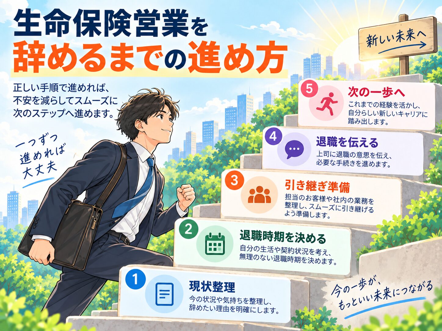 生命保険営業を辞めるまでの進め方s