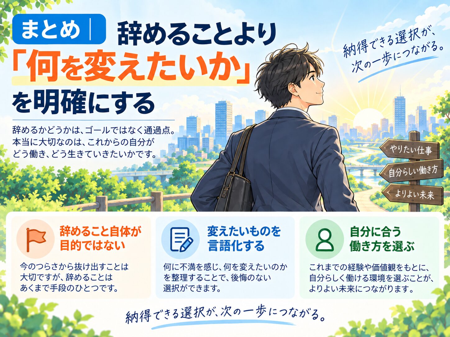 まとめ|やめることより何を変えたいかを明確にする