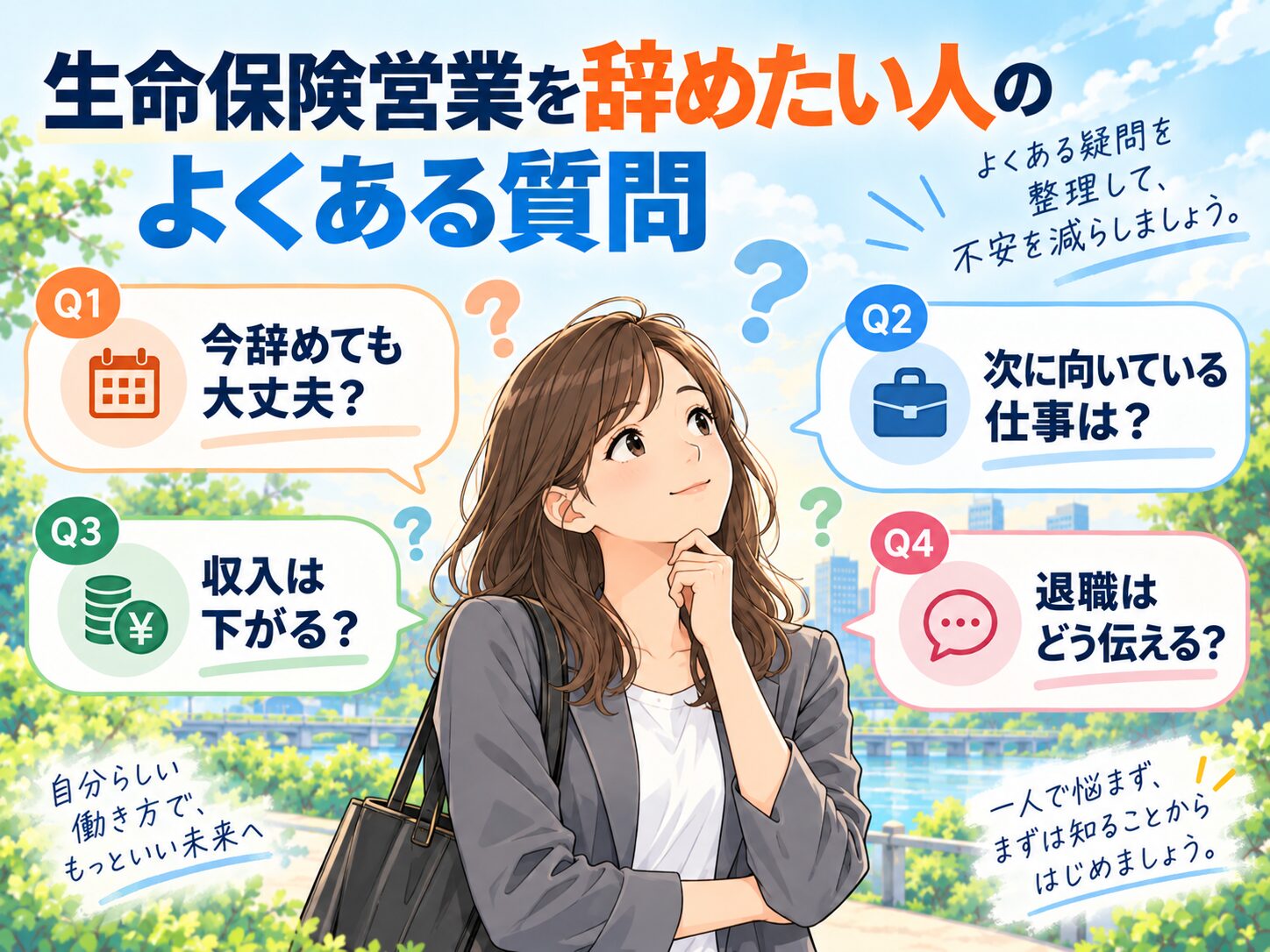 生命保険営業を辞めたい人のよくある質問
